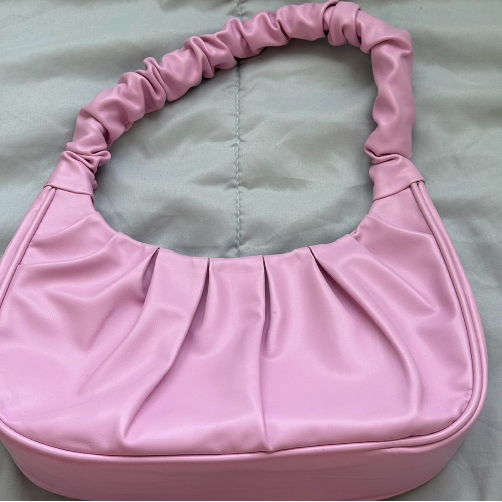 Pink Ruched Women's Bag
